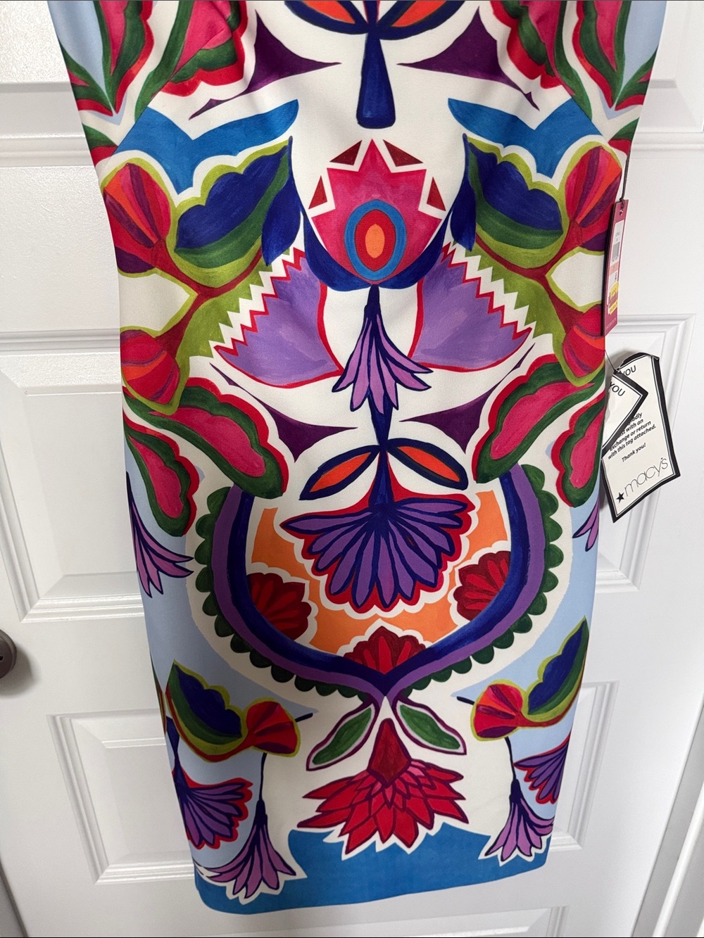 NWT Vince Camuto Multi-Color Floral Print Midi Sheath Dress sz2P - Picture 5 of 8